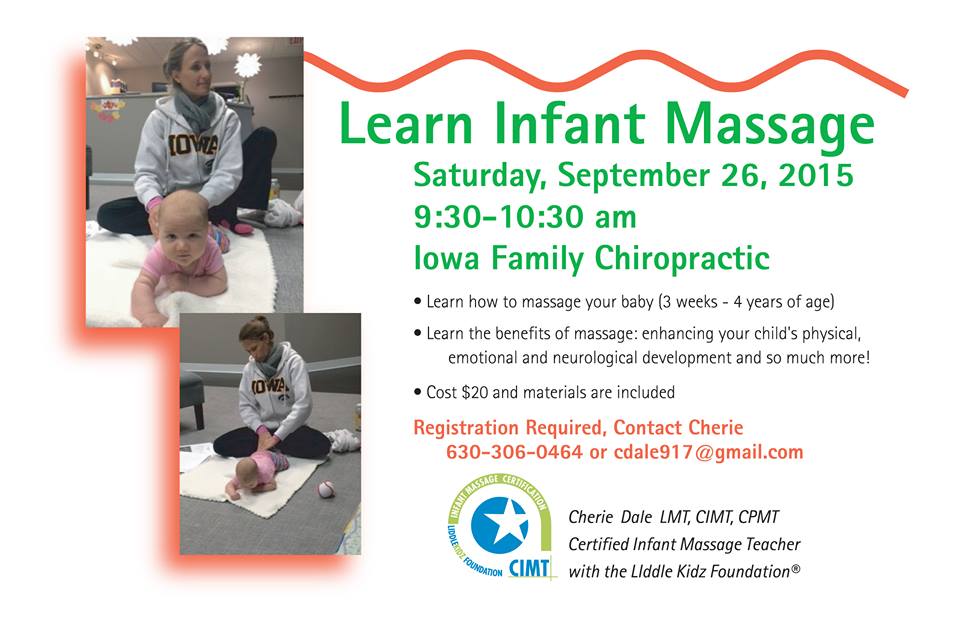 Infant massage class this month